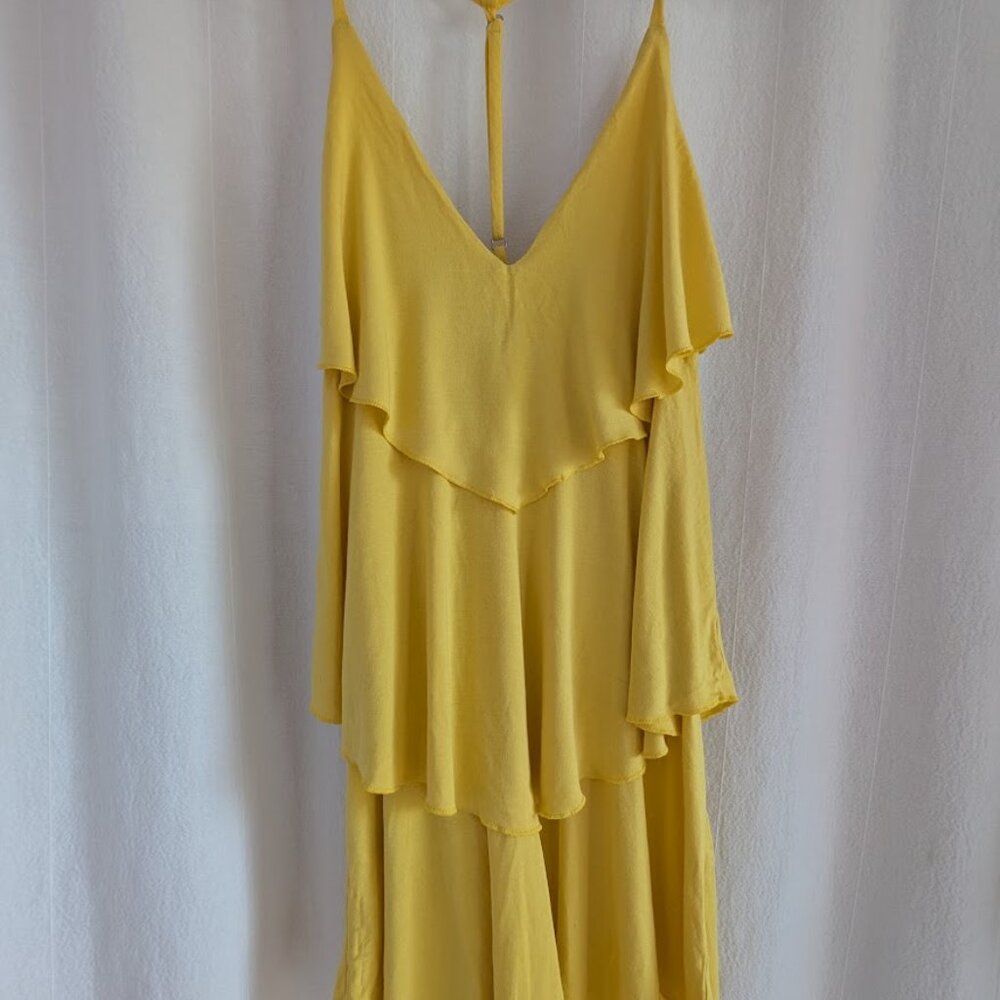 Moon Katz Tiered Yellow Dress P